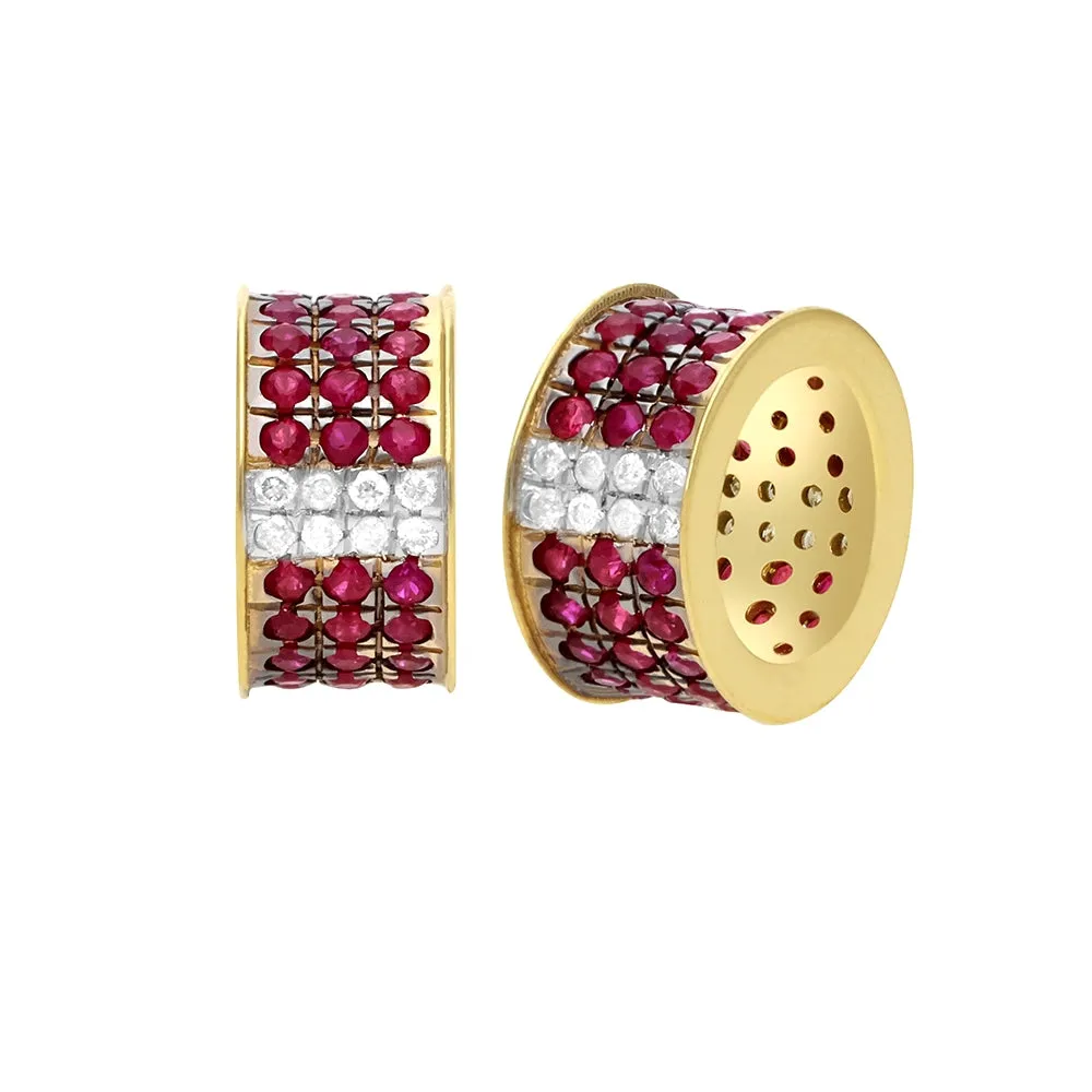 14k Gold Diamond & Black Diamond Rondelle Bead / Roundel Bead 5x9mm