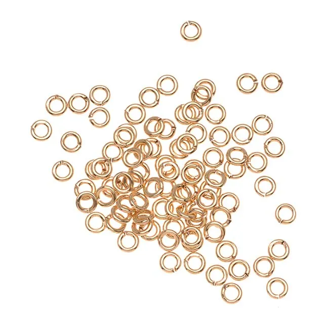 22K Gold Plated Open Jump Rings 3mm 22 Gauge (100 pcs)