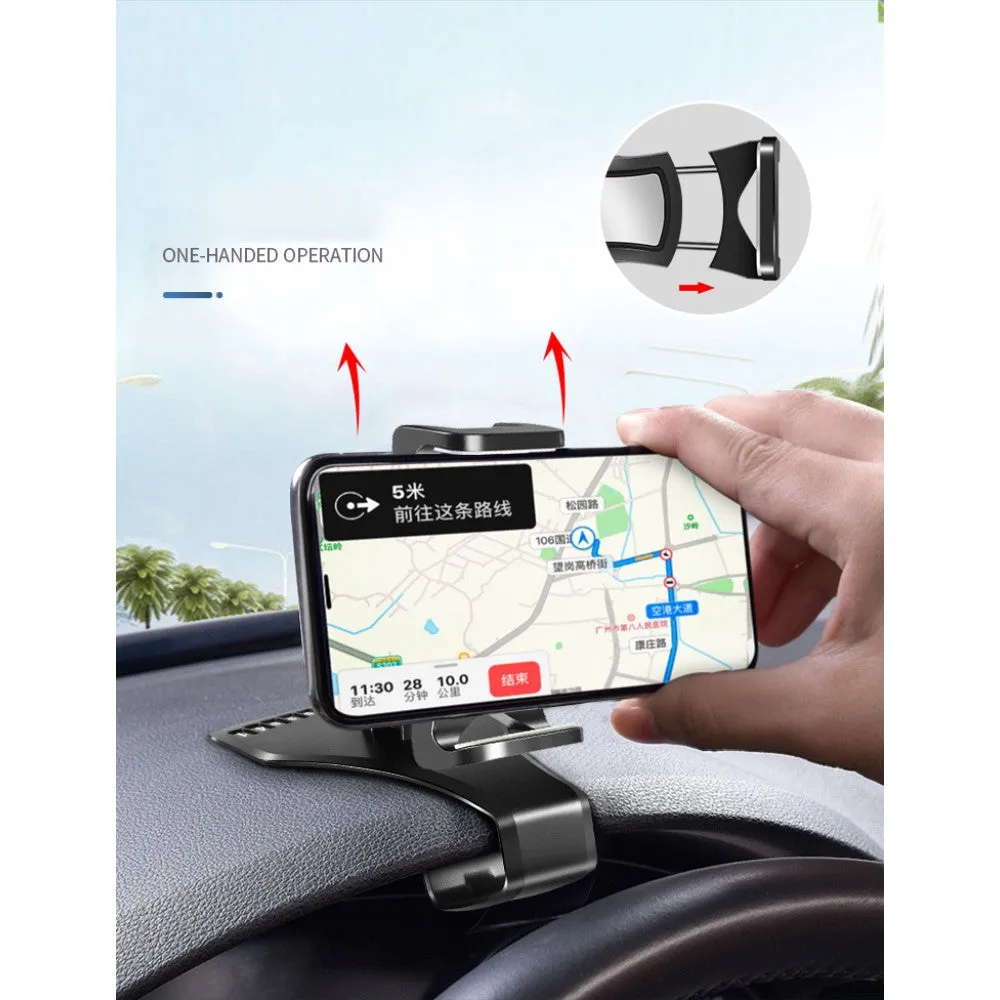 3 in 1 Car GPS Smartphone Holder: Dashboard / Visor Clamp   AC Grid Clip for Hisense Infinity H40 Rock - Black