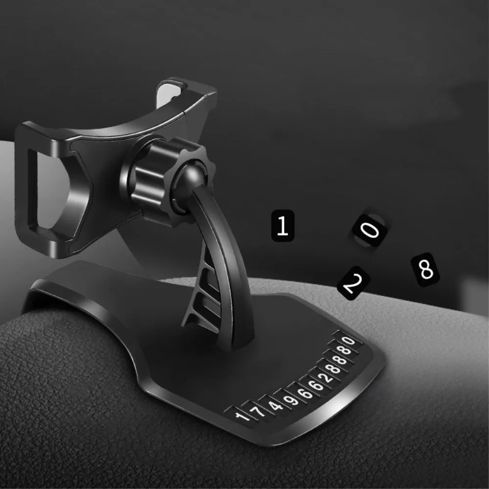 3 in 1 Car GPS Smartphone Holder: Dashboard / Visor Clamp   AC Grid Clip for Hisense Infinity H40 Rock - Black