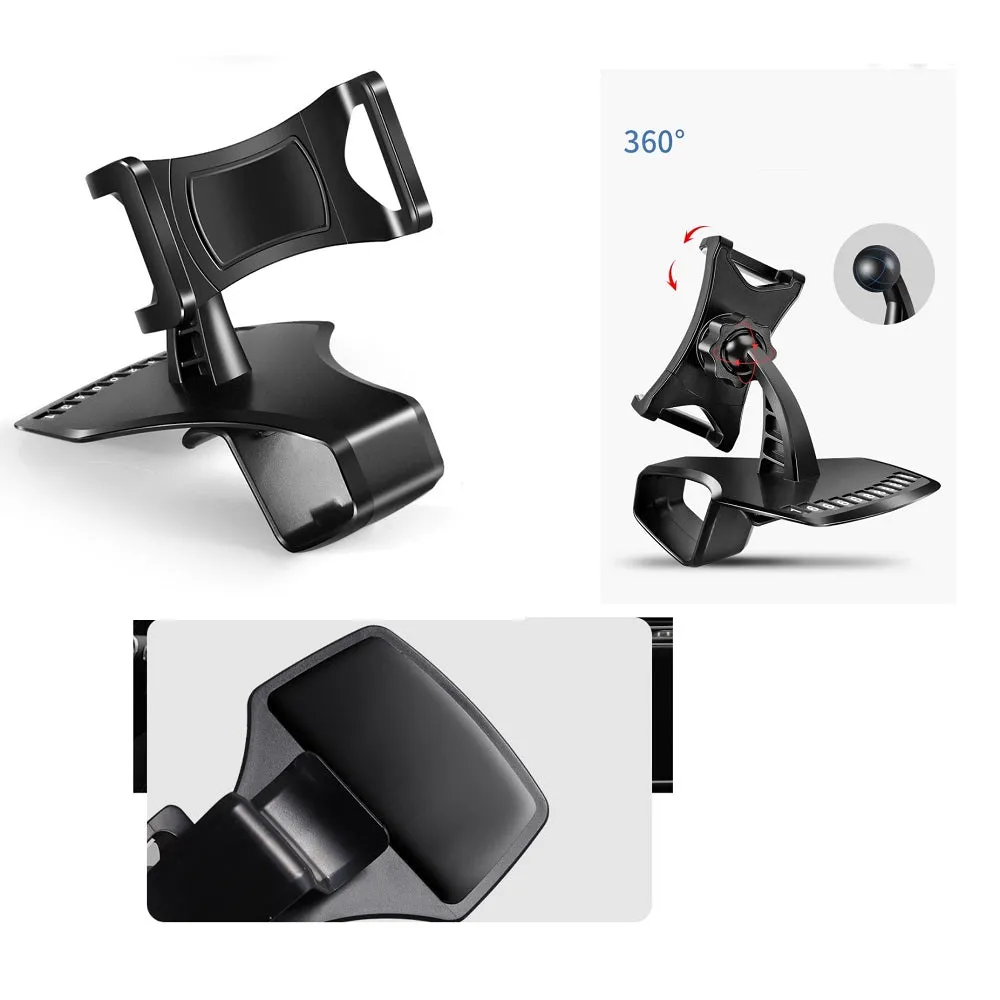 3 in 1 Car GPS Smartphone Holder: Dashboard / Visor Clamp   AC Grid Clip for Hisense Infinity H40 Rock - Black