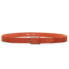 ALBERTOLUTI Handmade Napoli Clay Suede Leather Tubular Belt