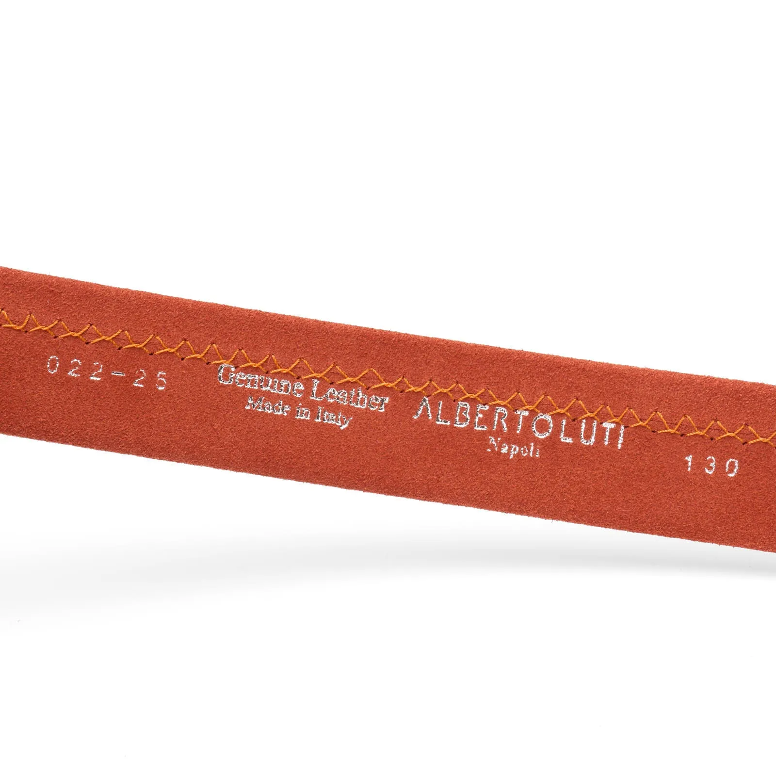 ALBERTOLUTI Handmade Napoli Clay Suede Leather Tubular Belt