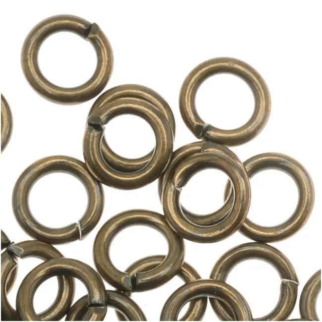 Antiqued Brass Open Jump Rings 5mm 18 Gauge (50 pcs)