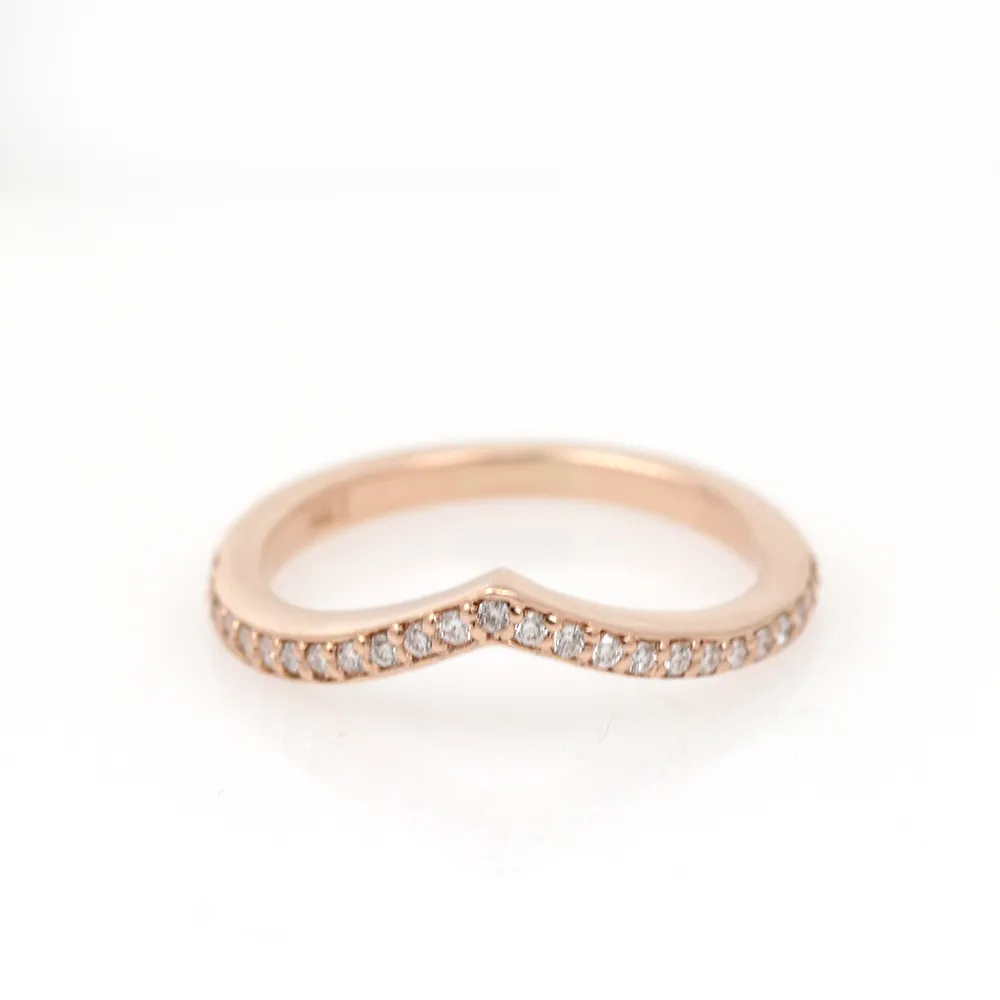 Arte*Vitta 14K Rose Gold Diamond 'Bee Sweet' Contour Band