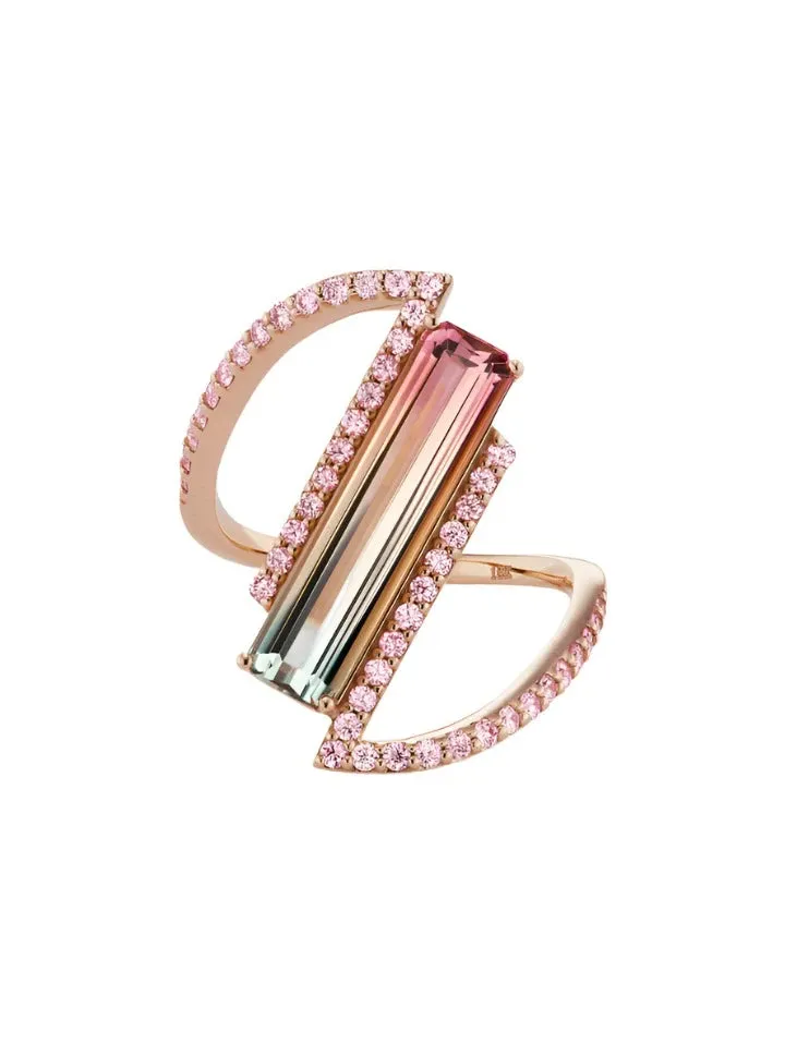 Bi-Color Tourmaline Wrap Ring