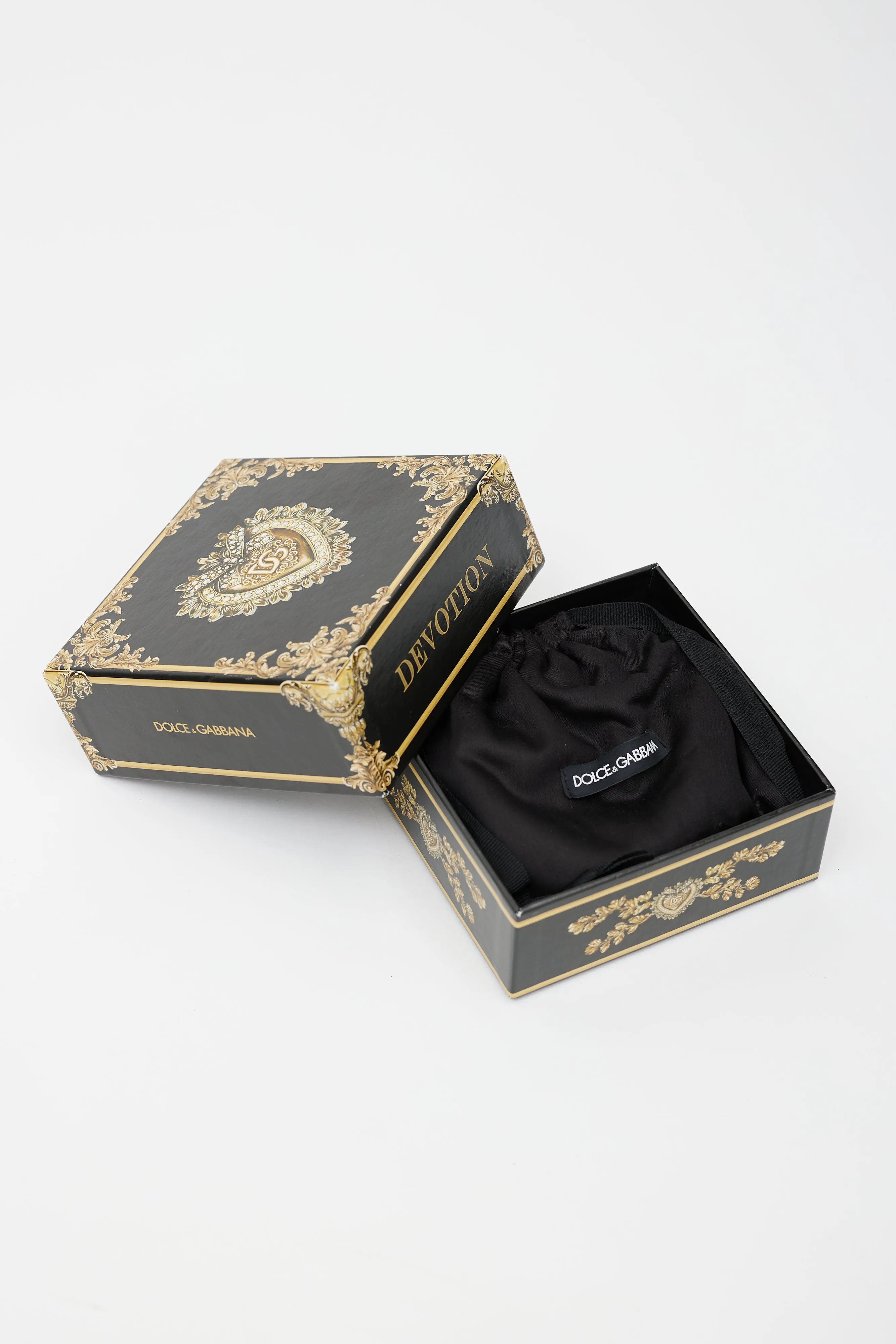 Black & Gold Devotion Heart & Pearl Belt