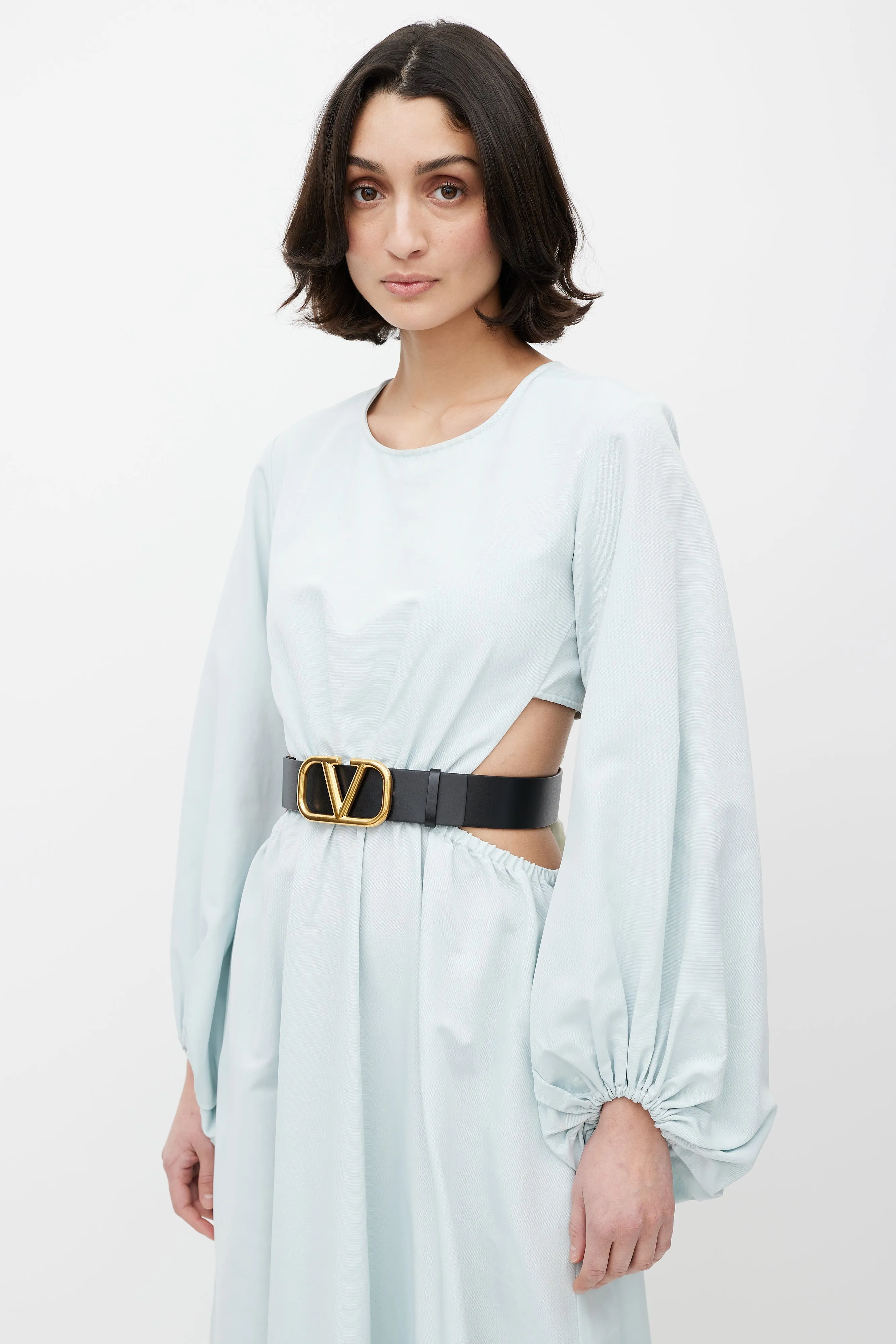 Black & Gold Reversible VLogo Belt