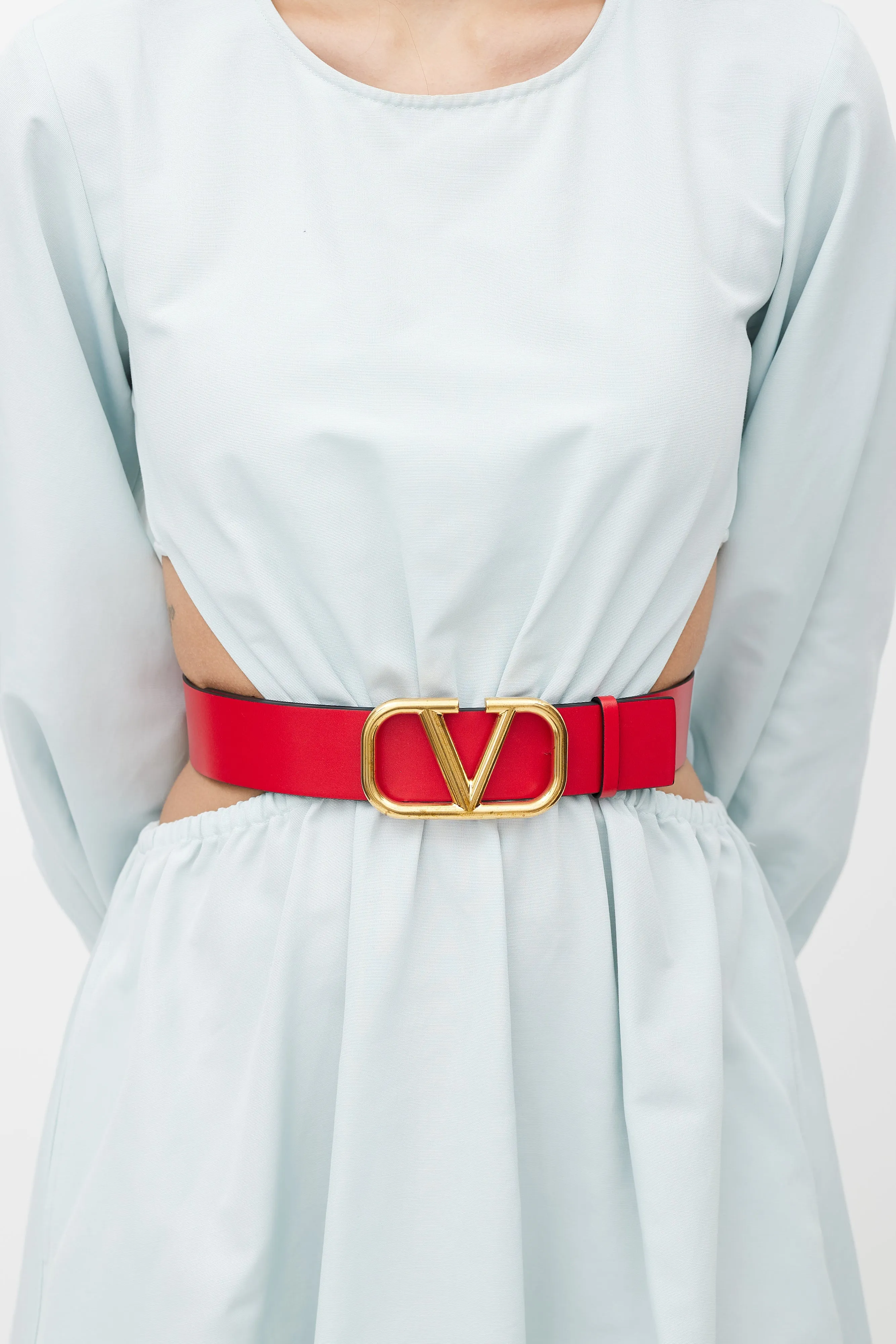 Black & Gold Reversible VLogo Belt
