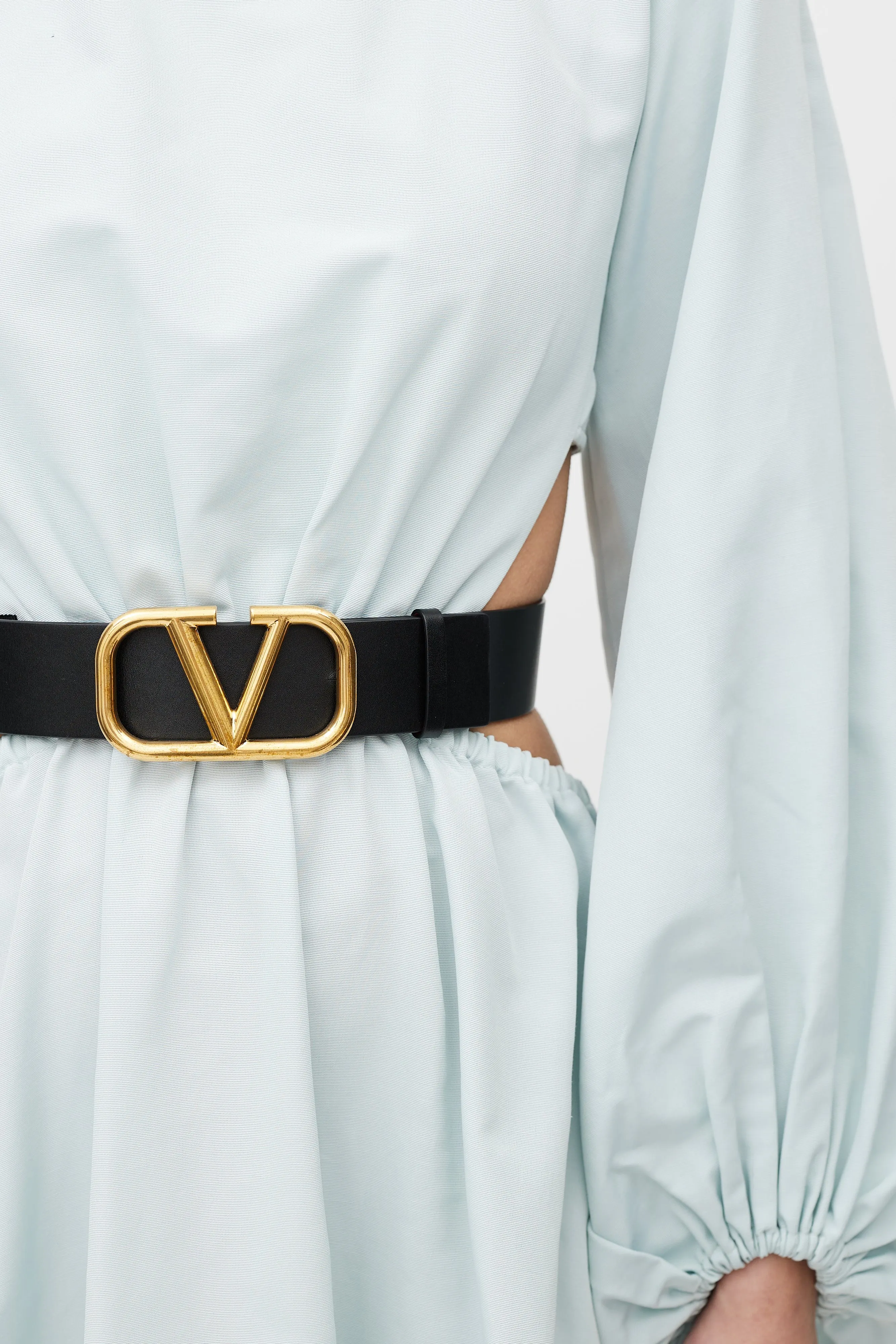 Black & Gold Reversible VLogo Belt