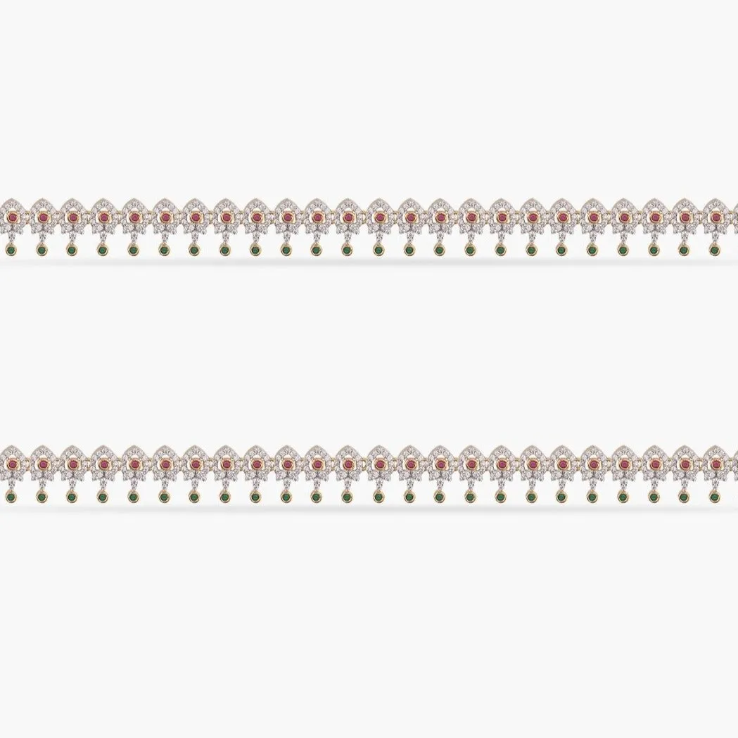 Charm Nakshatra CZ Anklets