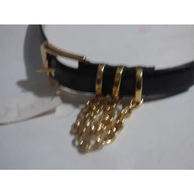 Doncaster Spruce Crocodile Leather With Gold Buckle With Chains Vintage Beltdesigner Belt