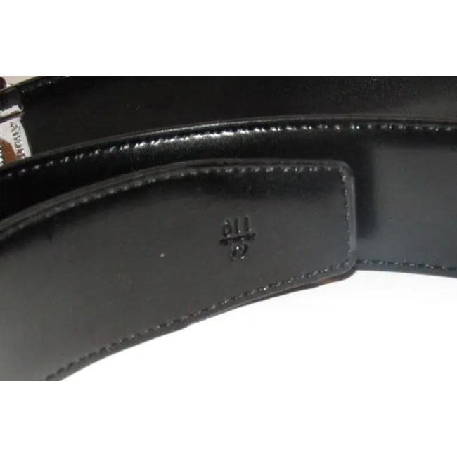Ferragamo Black/Brown Belt w Chrome Buckle