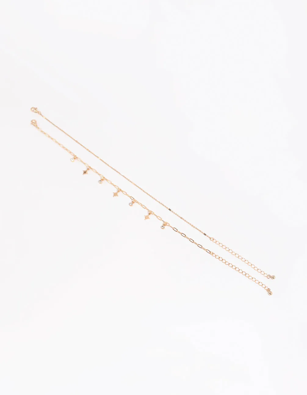 Gold Celestial Diamante Anklet Set