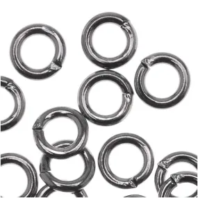 Gun Metal Plated Open Jump Rings 5mm 18 Gauge (50 pcs)
