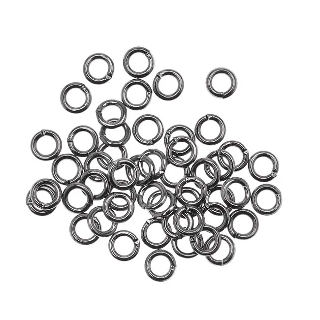 Gun Metal Plated Open Jump Rings 5mm 18 Gauge (50 pcs)