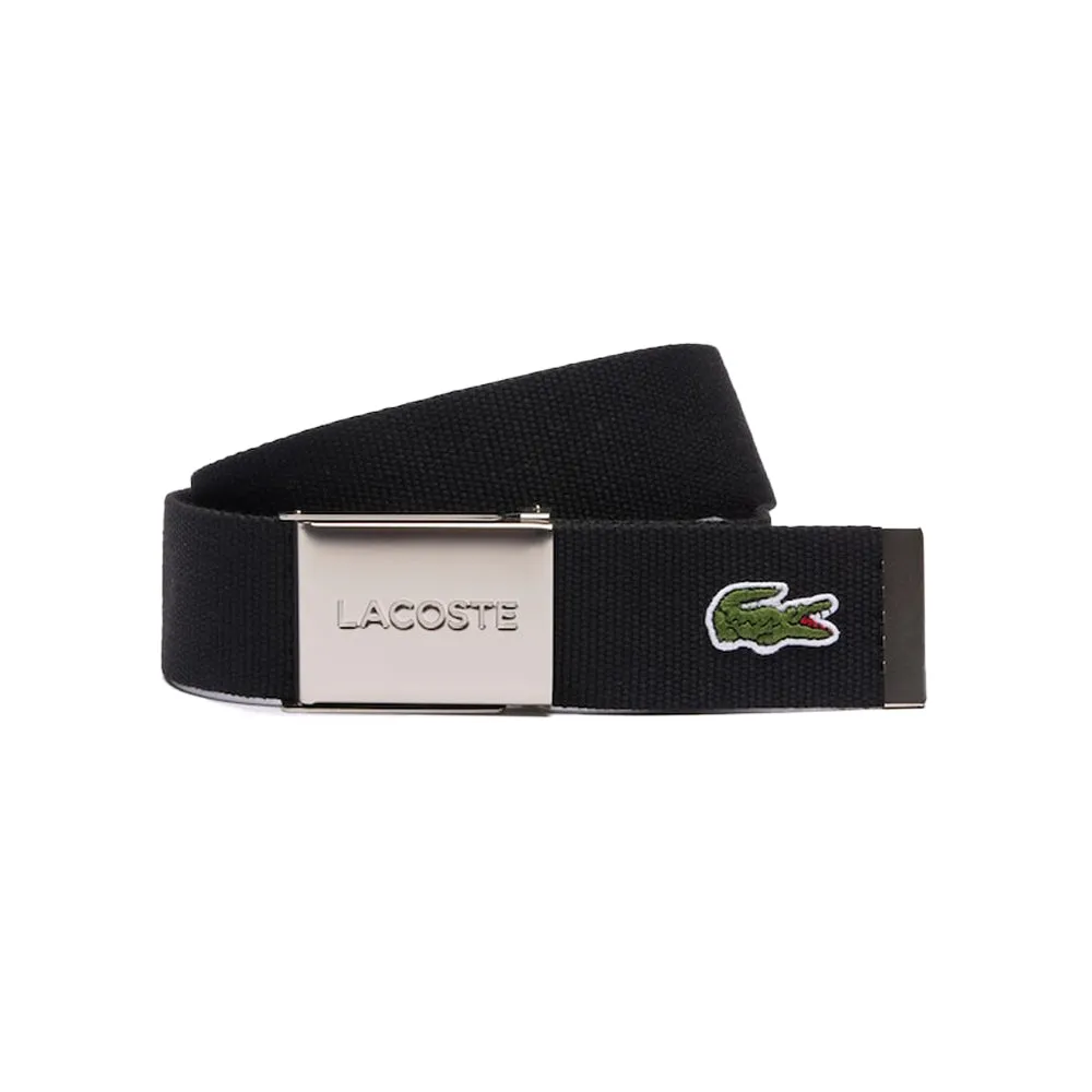 Lacoste Woven Clip Belt Black