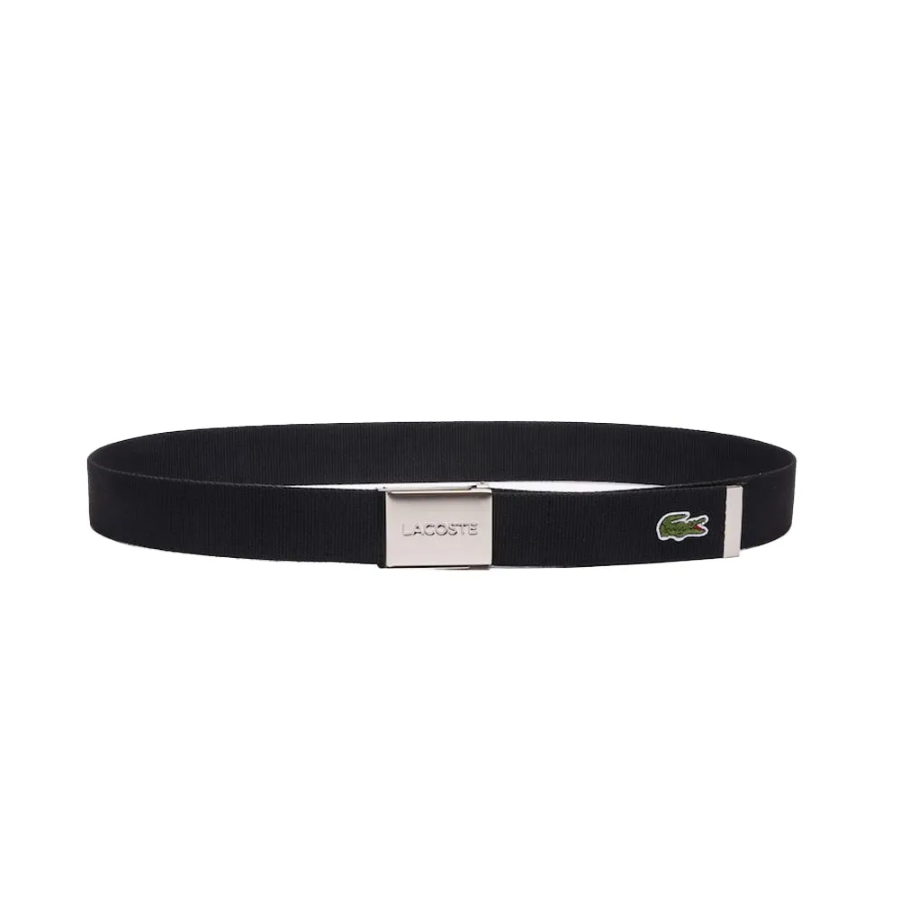 Lacoste Woven Clip Belt Black