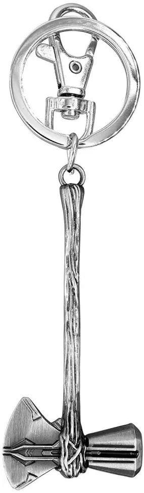 Marvel Avengers Infinity Wars Thor's Stormbreaker Pewter Key Ring, Silver