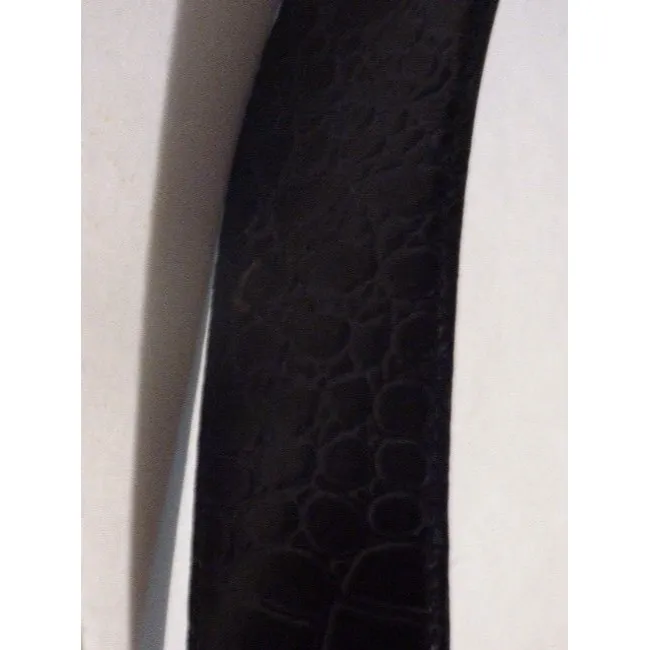 Milor Navy Blue Crocodile Embossed Leather Belt