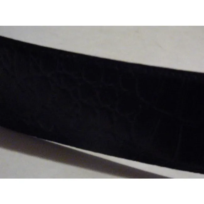 Milor Navy Blue Crocodile Embossed Leather Belt
