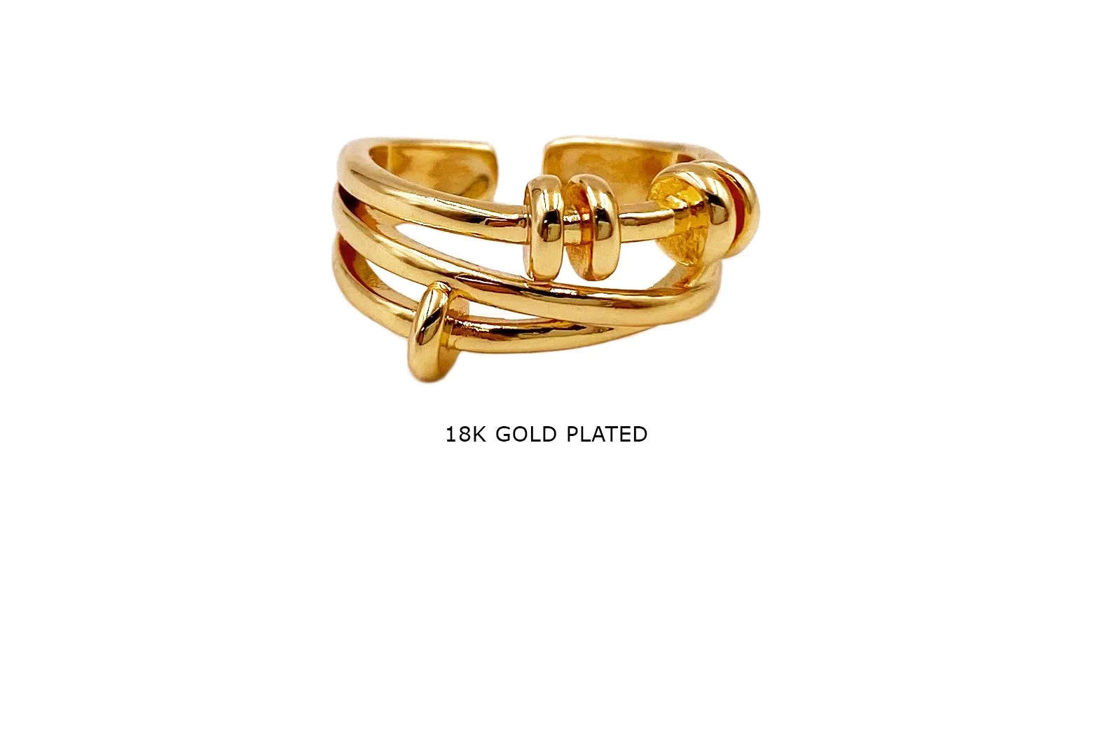 MP4084  18k Gold Plated Modern Rings