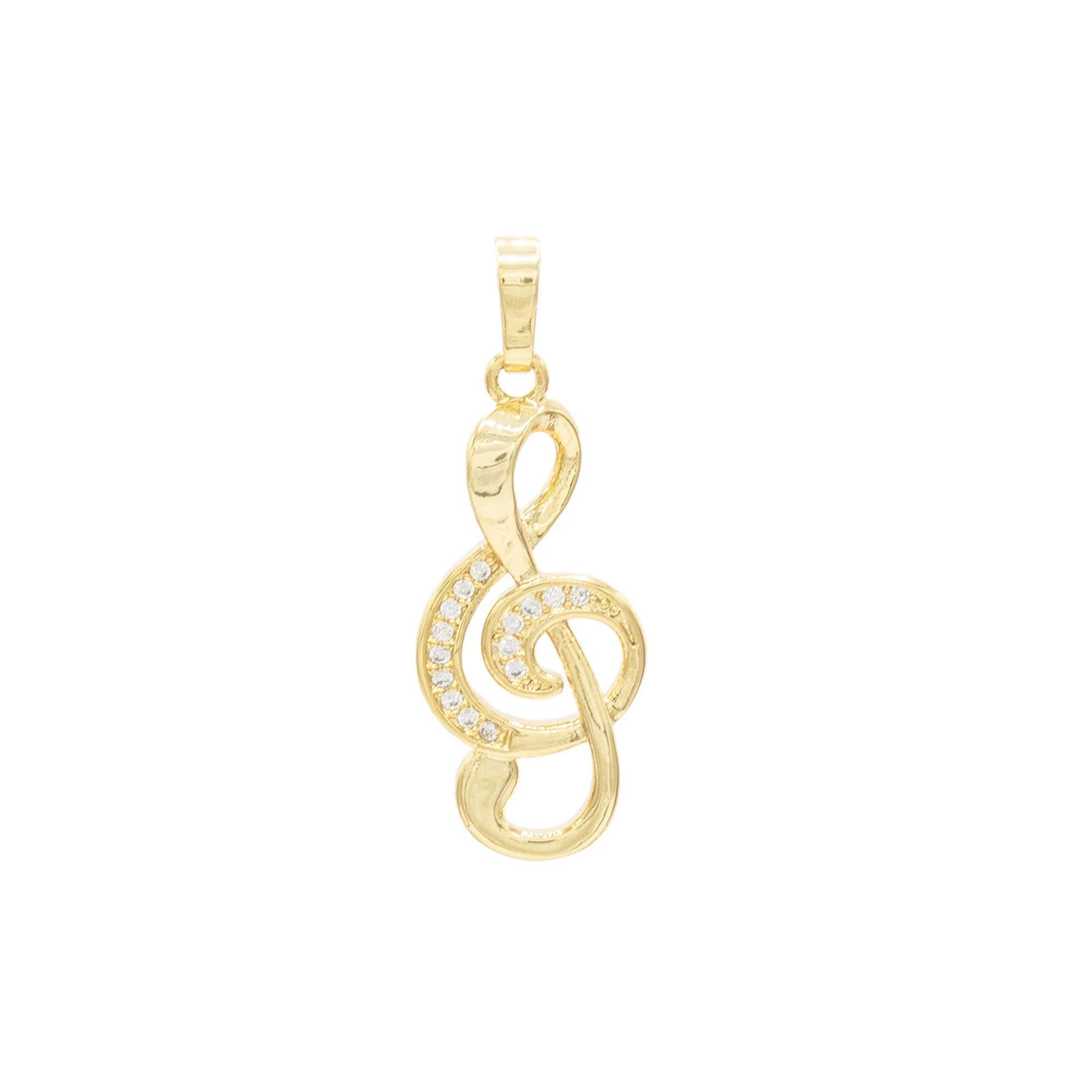Music Note CZ Pendant 14K Anklet Bracelet Gold Filled Cubic Zirconia Charm Rope Foot Set 10" WomenJewelry