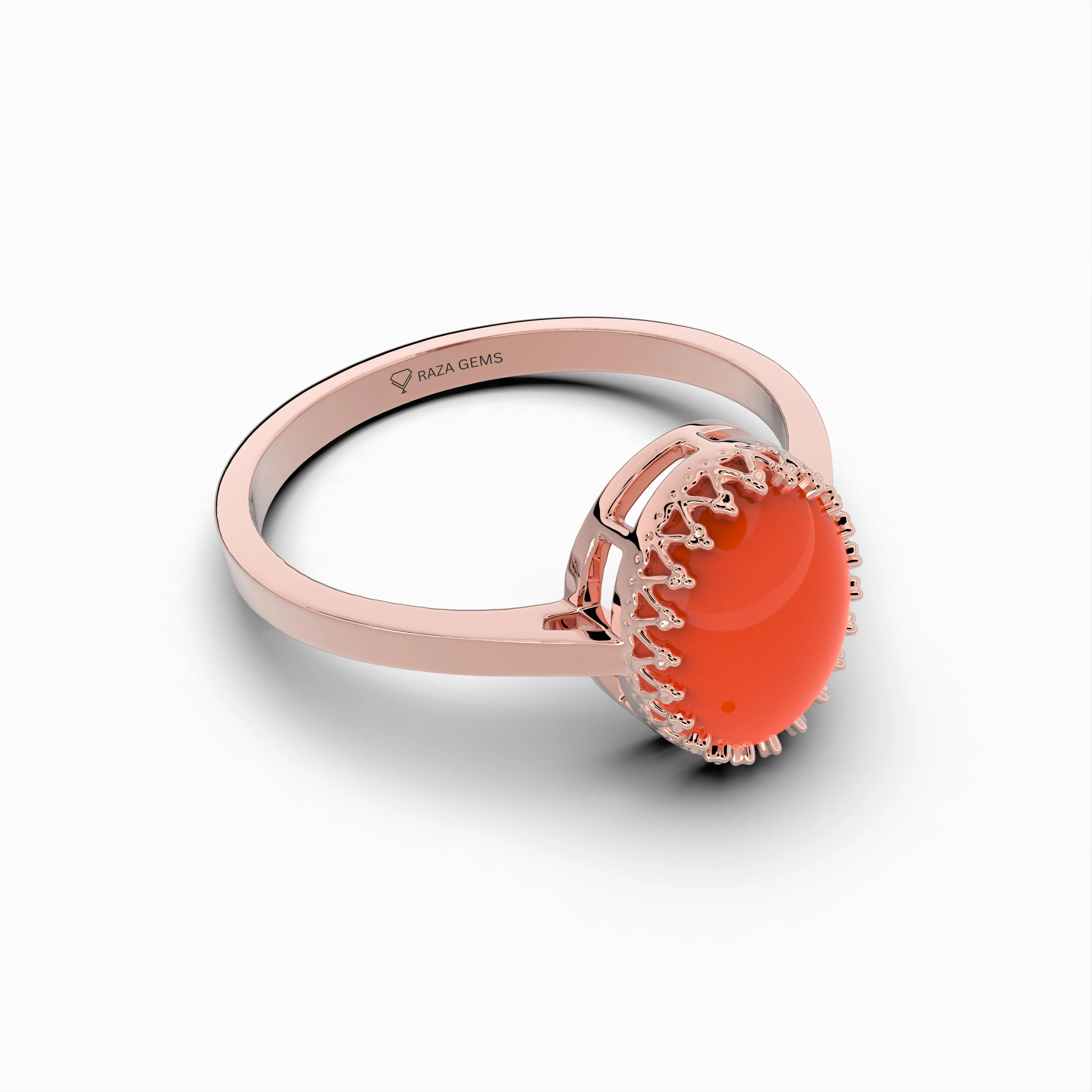 Natural Carnelian Ring - Ellie