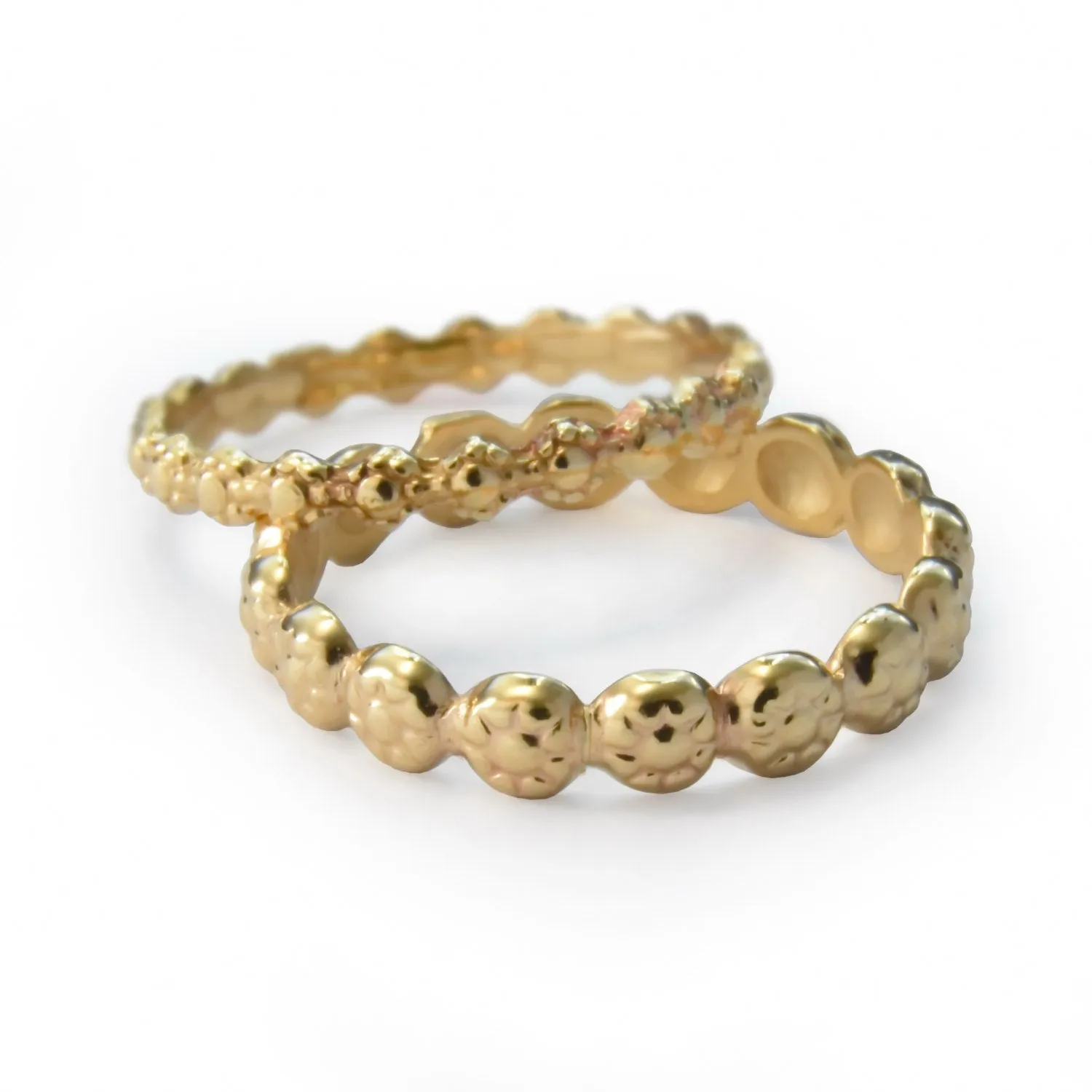 RG1005 Floral gold infinity ring
