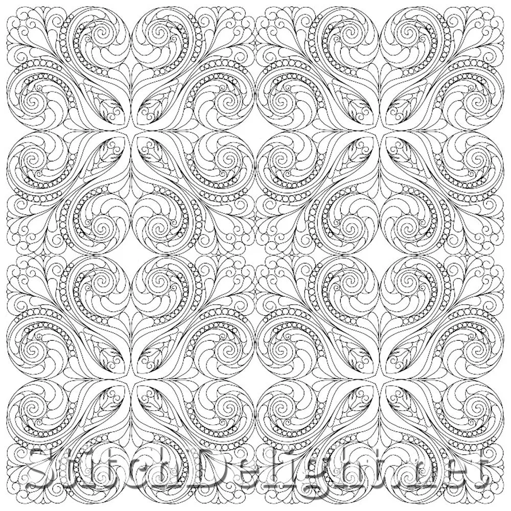 SDQL0193 Intricate Curl Quilt
