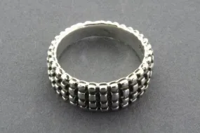studded ring - sterling silver